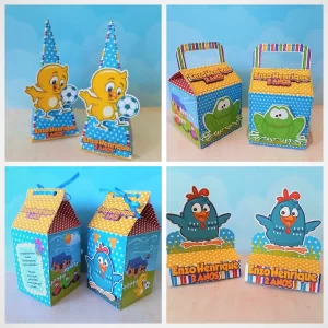 Arquivo de corte topper de bolo Galinha Pintadinha Studio para decoração de festa infantil personalizada.
