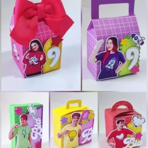 Decoração Emilly Vick dos Rosa Studio e PDF para toppers, lembrancinhas e enfeites personalizados de aniversário.