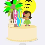 Decoração Topo Bolo Festa Havaiana Studio