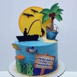 Decoração Topo de Bolo de Pesca Studio