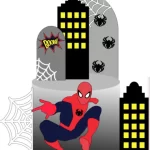 Decoração Topper de Bolo Homem Aranha Studio