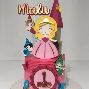 Topo de bolo Aurora em arquivo Studio para decoração personalizada.