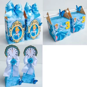 Arquivo Studio da Cinderela para criação de toppers e decoração infantil.