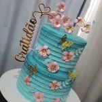 Topo de Bolo Com a Palavra Gratidão Studio