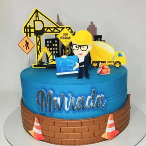 Topo de bolo Engenheiro Civil em arquivo Studio para imprimir, cortar e decorar festas com tema construção e engenharia.