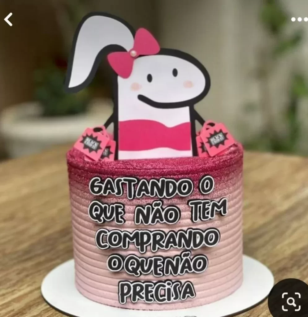 Topo de Bolo Flork Rosa