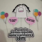 Topo de Bolo Flork Sem Paciência Studio