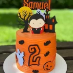 Topo de Bolo Hallowen Vampirinho Studio