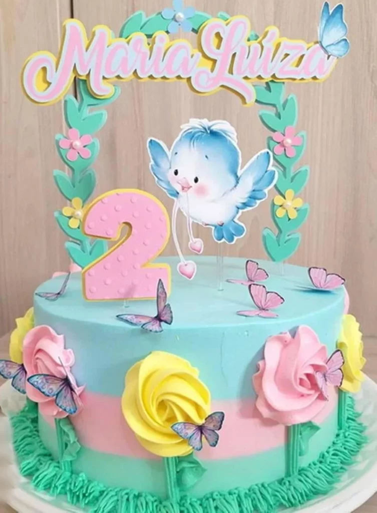Topo de Bolo Jardim Encantado