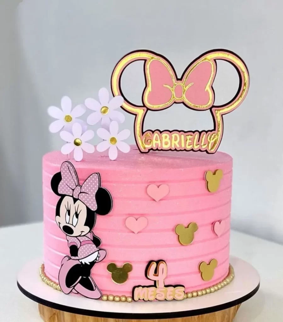 Topo de Bolo Minnie Margaridas
