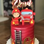 Topo de Bolo Personalizado Bombeiro Studio