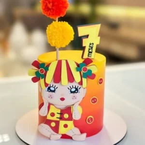 Topper de bolo Emília em arquivo Studio para imprimir e decorar festas infantis.